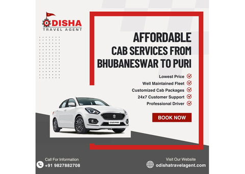 Convenient and Affordable Bhubaneswar to Puri Cab Services
