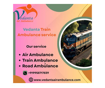 Vedanta Train Ambulance in Kochin manages long-distance travel of patients efficiently and safely