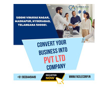 PVT LTD Registration Madhapur | Hyderabad