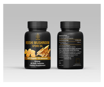 Reishi Mushroom Spore Oil, 500 mg, 60 soft capsules, 100% pure organic