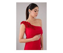 off the shoulder gown
