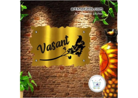 Affordable Golden ACP Vasant Naming Boards in Standard Sizes Across India