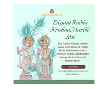 Elegant Radha Krishna Marble Idol