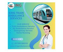 Hire the best King Train Ambulance Service with High-Tech Medical Machine in Delhi