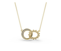 Gift Her the Sun & Moon – Elegant Diamond Necklace for Mother’s Day