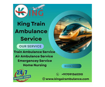 Transporting patients carefully for medical treatment in Siliguri with King Train Ambulance