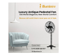 Antique Luxury Wall Fan – Vintage Elegance with Modern Comfort | illuminee
