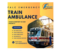 Get medical treatment,medical backup by the Falc emergency Train Ambulance in Ranchi
