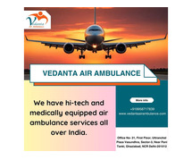Low Fare Air Ambulance with Full Medical System in Lucknow via Vedanta