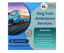 King has the latest technology train ambulances available for transportation in Chennai