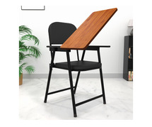 Foldable Iron Chairs with Cushion & Writing Pad – HoneyTouch