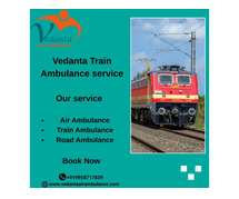 Patients are well monitored by Vedanta Train Ambulance Services in Meghalaya