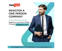 OPC Registration  One person company | Tax Gyani