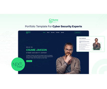 Professional Cyber Security Portfolio Template – Csume by DesignToCodes