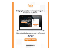 Job for Retired Government Officer at Afsir