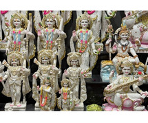 Order White Marble God Idols from Jaipur for Home and Temple