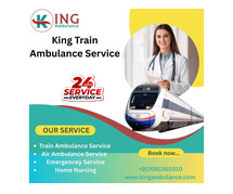 King Train Ambulance in Gorakhpur can be customized as per the Patients' Need