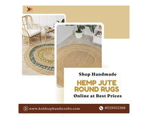 Shop Handmade Hemp Jute Round Rugs Online at Best Prices