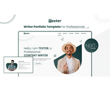 Texter V1 – Writer Portfolio NextJs Template for Creative Agencies