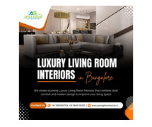 Luxury Living Room Interiors in Bangalore