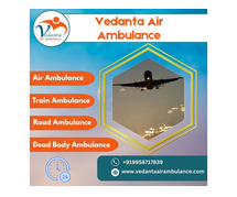 Easy and Swift Air Ambulance with Medical Crew from Kolkata via Vedanta