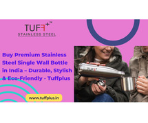 Buy Premium Stainless Steel Single Wall Bottle in India – Durable, Stylish & Eco-Friendly