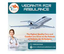 Advanced and Safe Air Ambulance with an MD Doctor from Patna by Vedanta