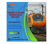 Book Vedanta Train Ambulance Services in Dibrugarh with modern medical equipment