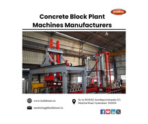 Concrete Block Plant Machines Manufacturers | +91 76759 89961 | Buildmate