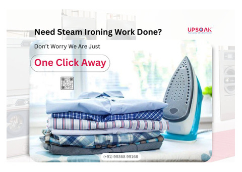 Get a Perfect Finish for Every Garment with Upsoak Steam Ironing Services