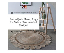 Round Jute Hemp Rugs for Sale – Handmade & Unique