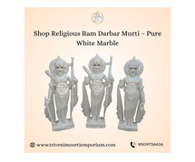 Shop Religious Ram Darbar Murti – Pure White Marble