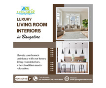 Luxury Living Room Interiors in Bangalore