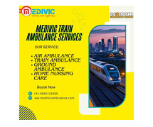 Medivic Train Ambulance Services in Guwahati offers meticulously scheduled patient transportation