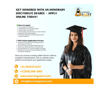 Get Honored with an Honorary Doctorate Degree – Apply Online Today!