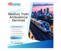 Medivic Train Ambulance Services in Guwahati with advanced life support via train