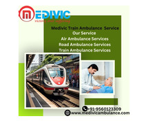 Medivic Take Transit Charge with Translucency in Lucknow in a Train Ambulance