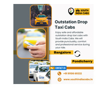 Bangalore to Pondicherry Outstation Drop Taxi Cabs