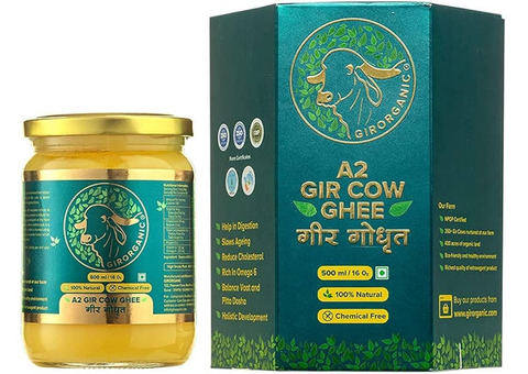Buy Pure A2 Gir Cow Ghee Online – Traditional Bilona Method | 100% Natural & Chemical-Free