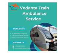 Now avail the most reliable Vedanta Train Ambulance in Bhopal