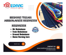 Medivic Train Ambulance Services in Kolkata provides a high-tech medical setup