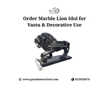 Order Marble Lion Idol for Vastu & Decorative Use