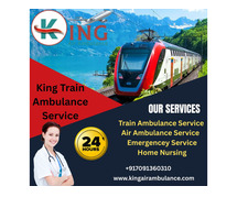Train ambulance is a great convenience for patients during transfer in Varanasi.