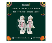 Radha Krishna Marble Idols for Home & Temple Décor
