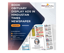 Publish Obituary Advertisement in Hindustan Times Newspaper